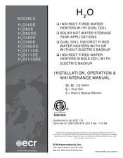 ECR International H2O60DE Installation, Operation & Maintenance Manual