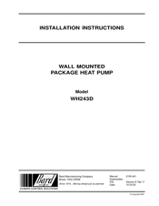 Bard WH243D Installation Instructions Manual