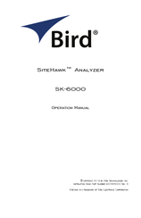BIRD SiteHawk SK-6000-TC Operation Manual