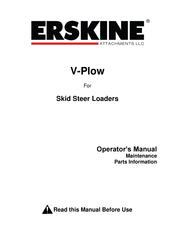Erskine Attachments V-Plow Operator's Manual