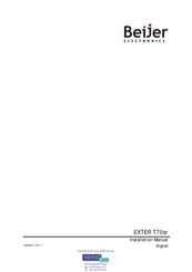 Beijer Electronics EXTER T70sr Installation Manual