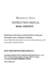 Midea AG823AY9 Instruction Manual