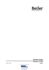 Beijer Electronics EXTER K20m Installation Manual