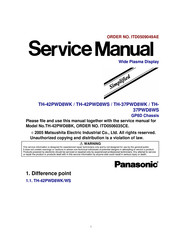 Panasonic TH-37PWD8WK Service Manual