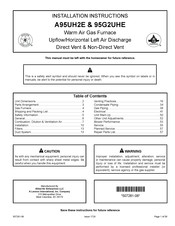 Lennox 95G2UHE Installation Instructions Manual