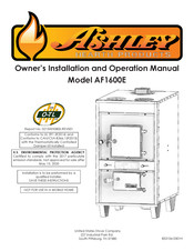 United States Stove ASHLEY AF1600E Owner's Installation And Operation Manual