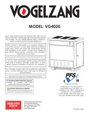 United States Stove VOGELZANG VG4020 Manual