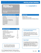 Pro 1 IAQ TopTech TRUE COMFORT IIII Installation Manual