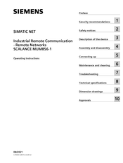 Siemens SIMATIC NET SCALANCE MUM856-1 Operating Instructions Manual