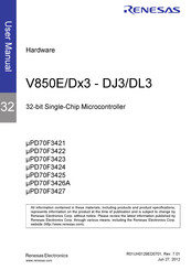 Renesas V850E/DL3 User Manual