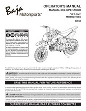 Baja motorsports DIRT BIKE MOTOCROSS Operator's Manual