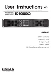 Unika TD10000Q User Instructions