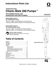 Graco CHECK-MATE 200 Instructions-Parts List Manual