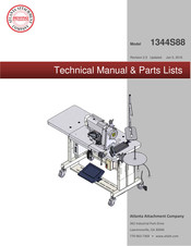 Atlanta Attachment Company 1344S88 Technical Manual & Parts Lists