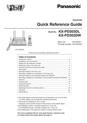 Panasonic KX-PD303DW Quick Reference Manual