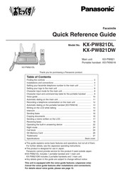 Panasonic KX-PW821 Quick Reference Manual