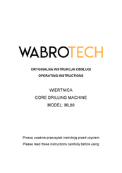 WABROTECH ML80 Operating Instructions Manual