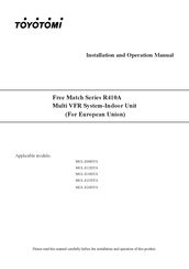 Alpic Air MUL-E12DTA Installation And Operation Manual