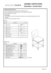 Madison Park 267521 Assembly Instructions