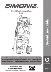 Simoniz 039-8547-2 Use And Care Manual