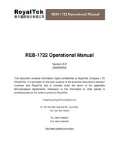RoyalTek REB-1722 Series Operational Manual