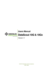 Textron Greenlee Communications DataScout 10Gx User Manual