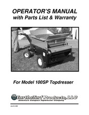 Earth & Turf Products 100SP Operator's Manual With Parts List & Warranty