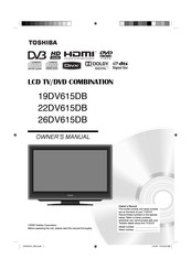 Toshiba 26DV615DB Owner's Manual