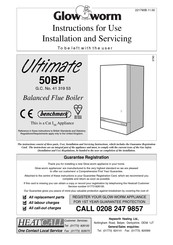 Glow-worm Ultimate 50BF Instructions For Use Installation And Servicing