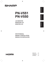 Sharp PN-V550 Setup Manual