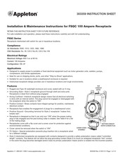 Appleton FSQC 100 Installation & Maintenance Instructions Manual