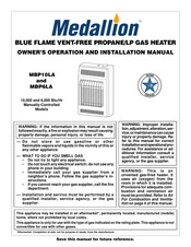 Medallion MBP6LA Owner's Operation And Installation Manual