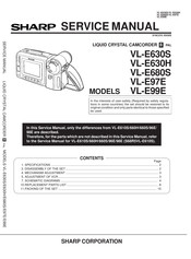 Sharp VL-E680S Service Manual