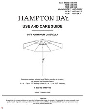 Hampton Bay UCA171057-HAZE Use And Care Manual