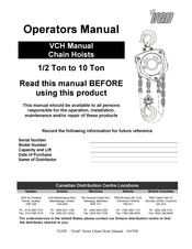 Vanguard VCHP Operator's Manual