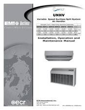 ECR International UNHV24 Installation, Operation And Maintenance Manual