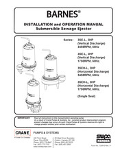 Crane BARNES 3SE-L Installation And Operation Manual