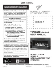 Town & Country Fireplaces TCWS54D User Manual