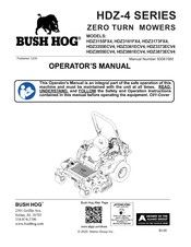 Bush Hog HDZ3373ECV4 Operator's Manual
