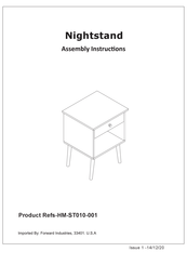 Forward Industries HM-ST010-001 Assembly Instructions Manual
