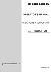 Furun 406080A-FUR Operator's Manual