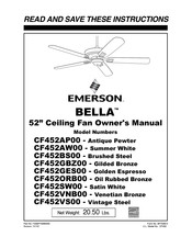 Emerson BELLA CF452VS00 Owner's Manual