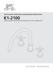 Lefroy Brooks K1-2100 Installation, Operating,  & Maintenance Instructions