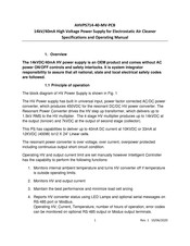 Allanson AHVPS714-40-MV-PCB Product Specifications And Operating Manual