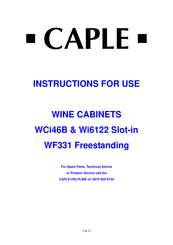 Caple Wi6122 Instructions For Use Manual
