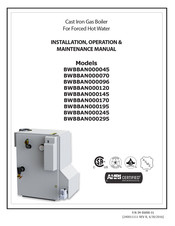 AHRI BWBBAN000070 Installation, Operation & Maintenance Manual