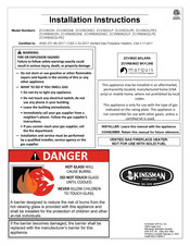 Kingsman Fireplaces ZCVRB3622LPE2 Installation Instructions Manual