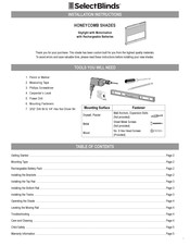 Selectblinds HONEYCOMB SHADES Installation Instructions