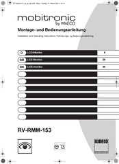 Waeco Mobitronics RV-RMM-153 Installation And Operating Instructions Manual