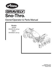 Ariens GRAVELY Sno-Thro 834035 Owner/Operator & Parts Manual